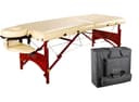 Master Caribbean Vista Portable Massage Table – 28"x72", Memory Foam Cushion, Adjustable Height 23"-33", Oil & Waterproof PU, Mahogany Legs, Includes Face Cradle & Armrest-3