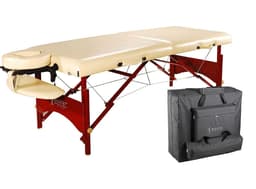Master Caribbean Vista Portable Massage Table – 28"x72", Memory Foam Cushion, Adjustable Height 23"-33", Oil & Waterproof PU, Mahogany Legs, Includes Face Cradle & Armrest-3