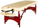 Master Caribbean Vista Portable Massage Table – 28"x72", Memory Foam Cushion, Adjustable Height 23"-33", Oil & Waterproof PU, Mahogany Legs, Includes Face Cradle & Armrest-0