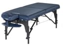Master Montclair Pro 31" Agate Blue,Portable Massage Table, 72" Length, 3" Multi-Layer Memory Foam, Royal Blue PU, Adjustable 24–34" Height, Lightweight Wood Frame-0