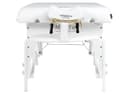 Master Montclair Pro 31" White, Extra Wide Portable Massage Table, 72" Length, 3" Multi-Layer Memory Foam, Snow White PU, Adjustable 24–34" Height, Lightweight Wood Frame-3