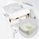 Master Montclair Pro 31" White, Extra Wide Portable Massage Table, 72" Length, 3" Multi-Layer Memory Foam, Snow White PU, Adjustable 24–34" Height, Lightweight Wood Frame-4
