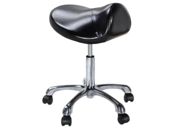 Master Hydraulic Ergonomic Saddle Stool with Chrome Base