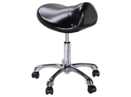 Master Hydraulic Ergonomic Saddle Stool with Chrome Base-0