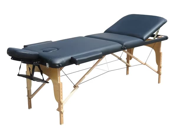 Master Tilt Portable Massage Table ETL S28" – Adjustable Tilt Backrest with Face Hole Plugs, 2-Layer Foam, PVC Upholstery, Headrest & Armrest, Black/Burgundy/Beige/Agate Blue, 75"x28"