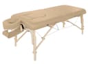 Master Pregnancy Massage Table – 30" Wide, Adjustable Height, Portable Foldable Wood & PU Leather, 3.5" Thick Foam, Beige, 600 lbs Capacity-0