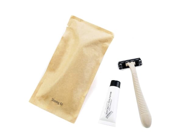 Eco-Friendly Shaving Kit – Wheat Straw Razor with Mini Shaving Cream(1 Box-500pcs)