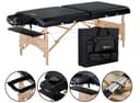 Master S32" Husky Gibraltar XXL – 32" Extra-Wide Portable Table with 3" Memory Foam, Black PU, Adjustable Height, Supports Up to 1451 kg-1