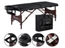 Master Roma LX S28 Portable Massage Table – 28"x72" with Memory Foam, Adjustable Height 24"-34", Oil & Waterproof PU, Walnut Legs, Includes Face Cradle & Armrest-1