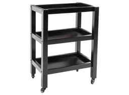Master Wooden 3‑Tier Rolling Cart Trolley-0