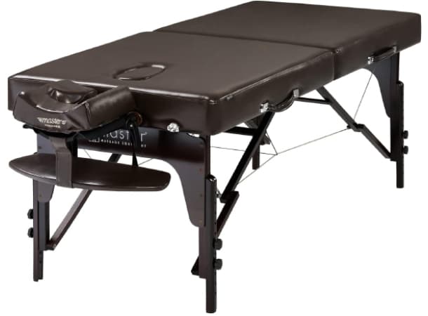 Master Supreme Portable Massage Table – 28" & 31" Widths, 84" Length, Memory Foam Cushion, Adjustable 61–86cm, Premium Italia PU, European Beech Wood, Includes Face Cradle & Armrest