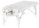 Master Montclair Pro 31" White, Extra Wide Portable Massage Table, 72" Length, 3" Multi-Layer Memory Foam, Snow White PU, Adjustable 24–34" Height, Lightweight Wood Frame-0