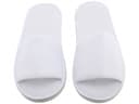 Disposable Spa Slippers – White Coral Fleece & Cotton (Open Toe),200 pairs per carton-1