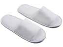 Disposable Spa Slippers – White Coral Fleece & Cotton (Open Toe),200 pairs per carton-0